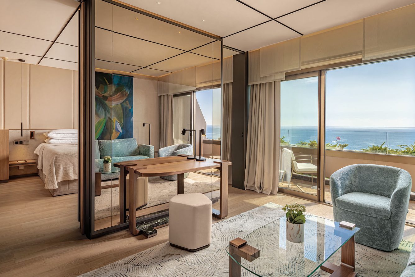 A sea-view suite interior at the Four Seasons Hotel Limassol