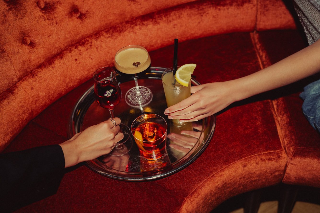 Cocktails served at the Kämp Bar, Hotel Kämp