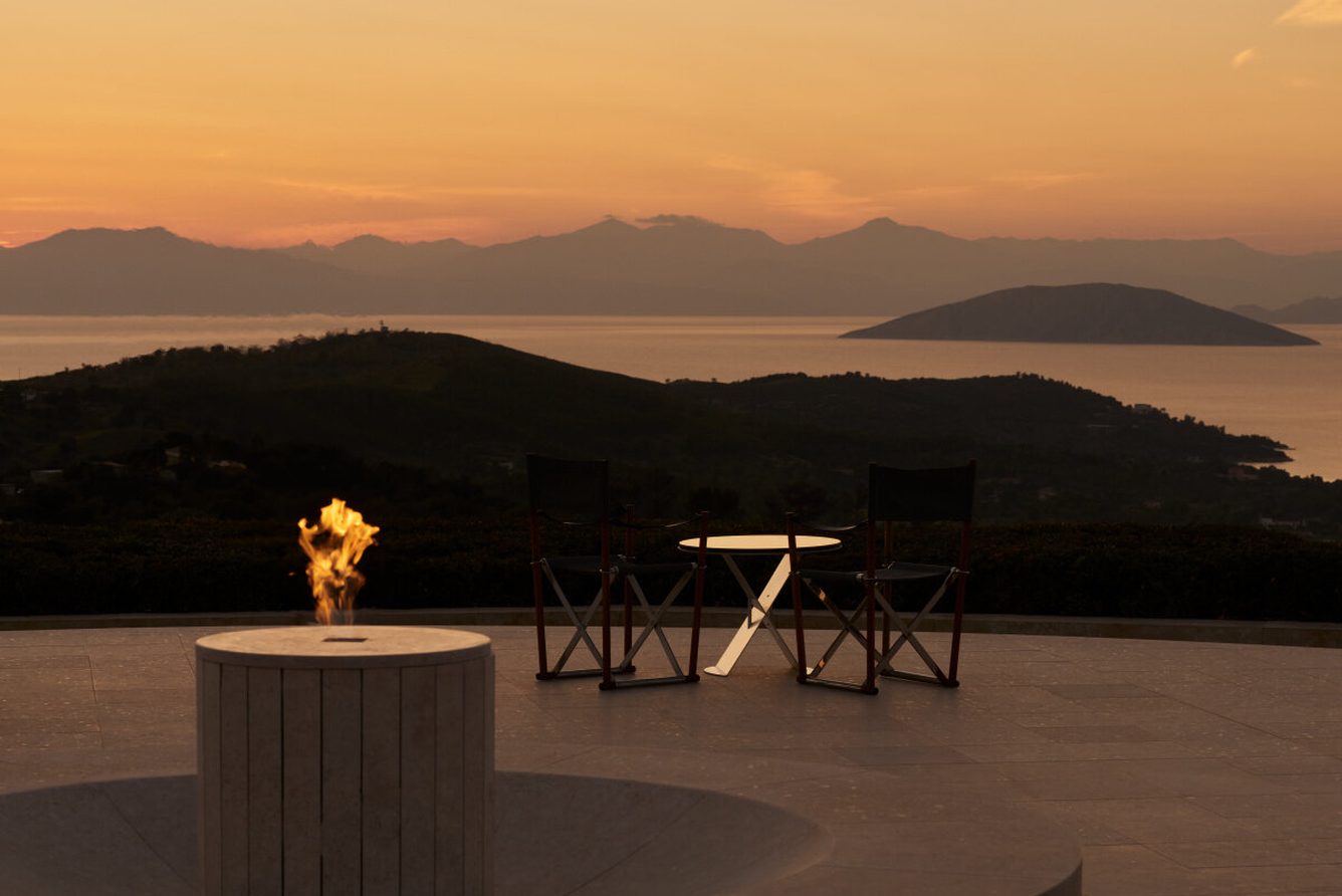 The view over the Argolic Gulf coast from Amanzoe
