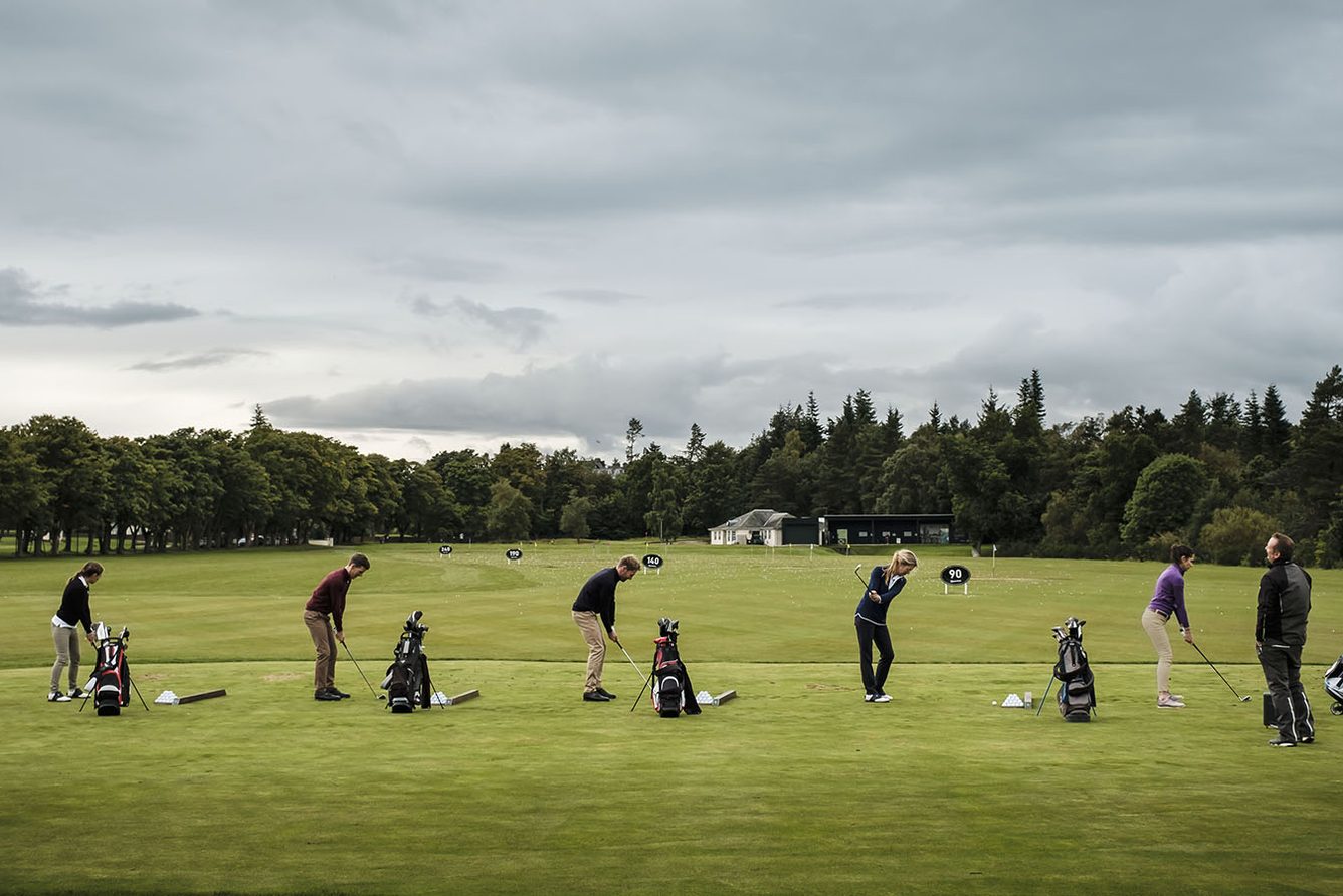 The golf driving range at Gleneagles