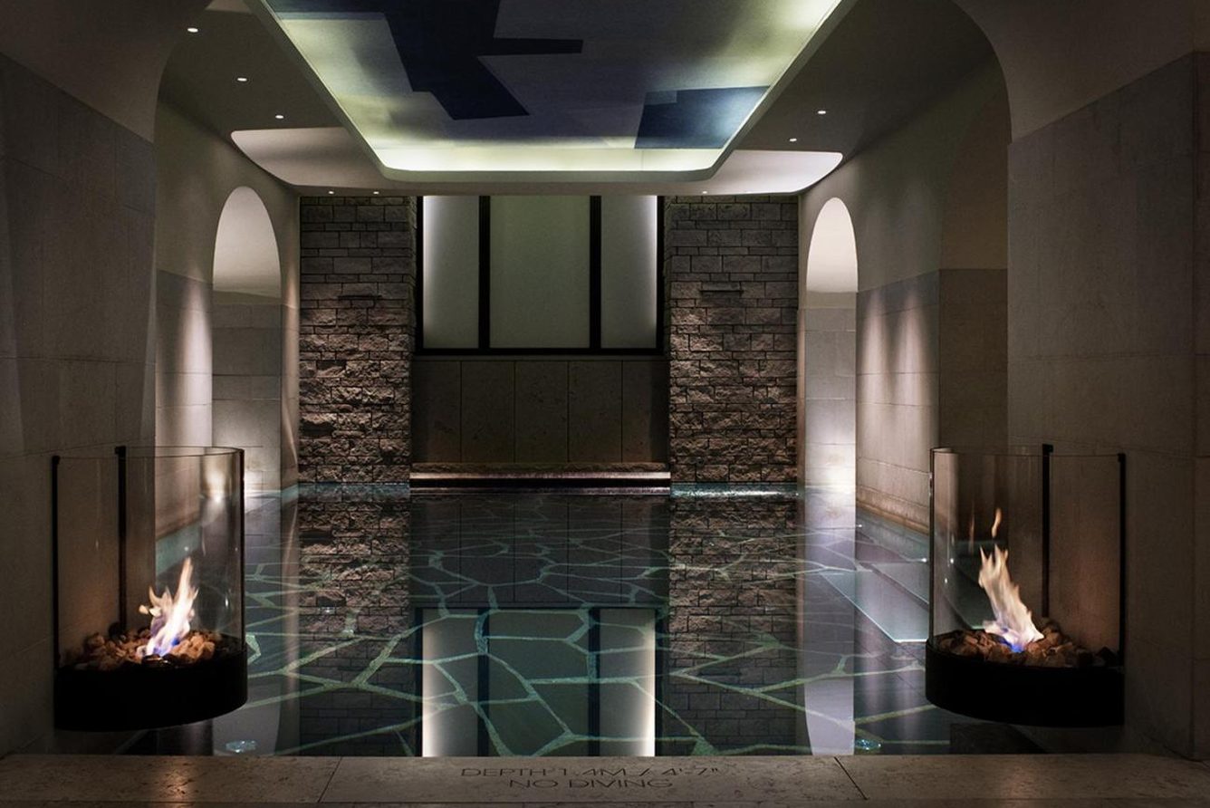 The indoor pool at the Grand Hotel Nordic Spa in Stockholm