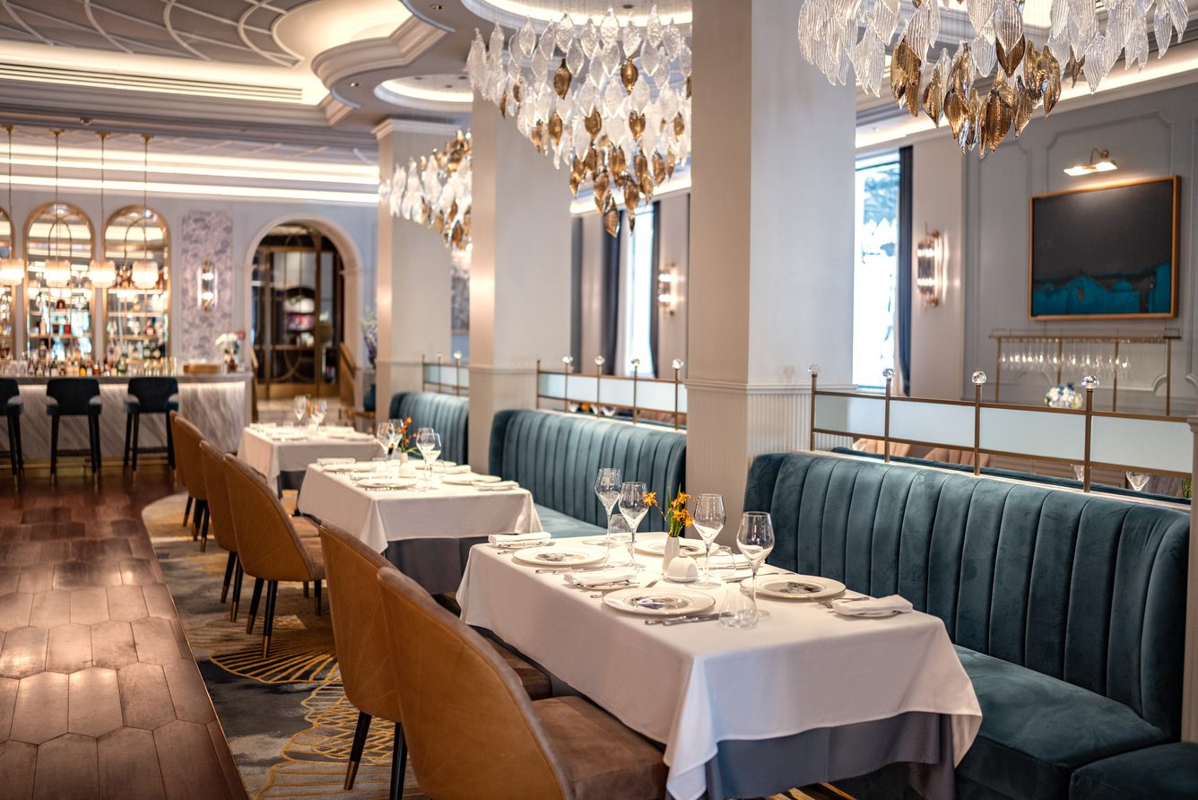 The dining room of Le Beaulieu restaurant at Sofitel Legend Metropole Hanoi